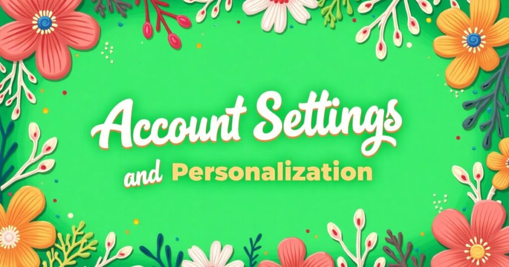 Account Settings and Personalization