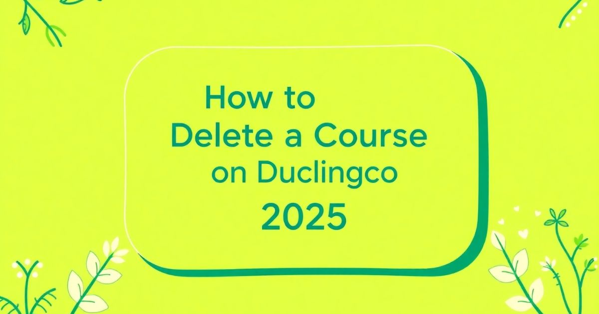 How to Delete a Course on Duolingo (2025)