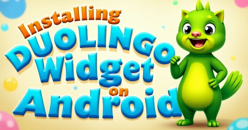 Installing Duolingo Widget on Android