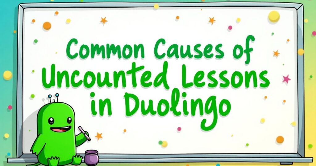 Common Causes of Uncounted Lessons in Duolingo